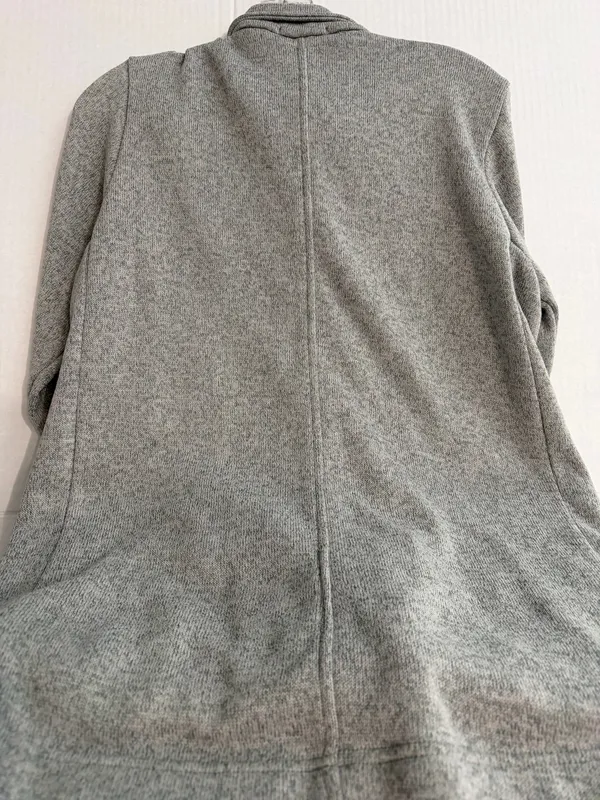 Lands' End Ladies Light Gray Full-Zip Sweater Jacket - Image 5