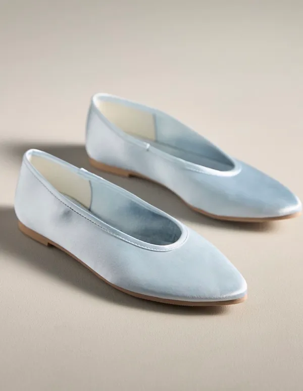 BC Footwear by Seychelles Georgette Satin Ballet Flats, Size 8.5 - Image 2