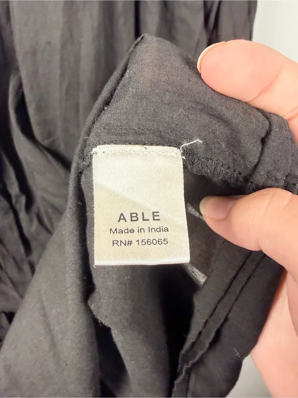 Able Jane Maxi Dress in black Size Large 100% cotton - Image 8