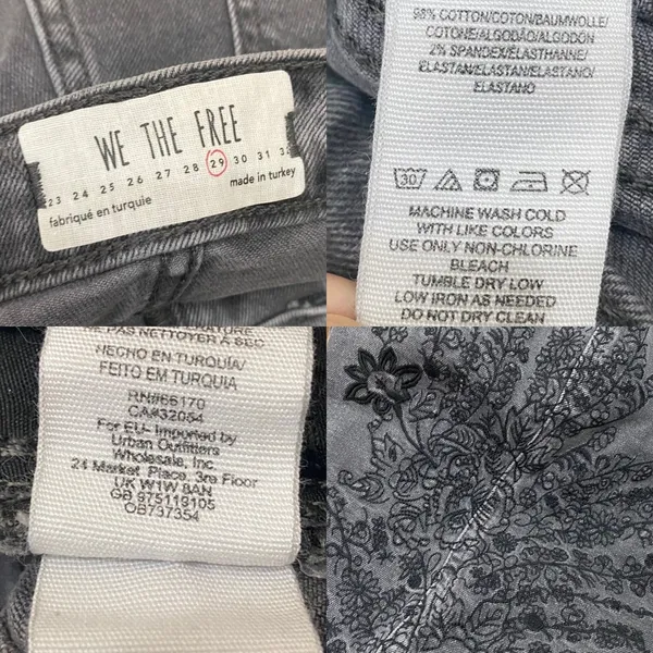 FREE PEOPLE We The Free OB737354 Embroidered Girlfriend Jeans Size 29 - Image 14