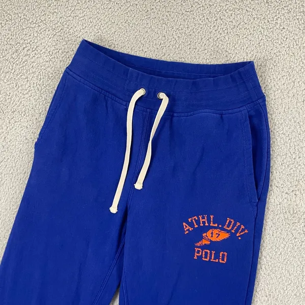 Polo Ralph Lauren P-Wing Joggers S Blue Athletic Department Fleece Sweatpants - Image 3