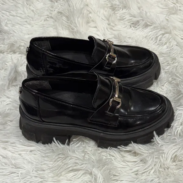 Steve Madden Glossy Black Women's Loafers - Image 2
