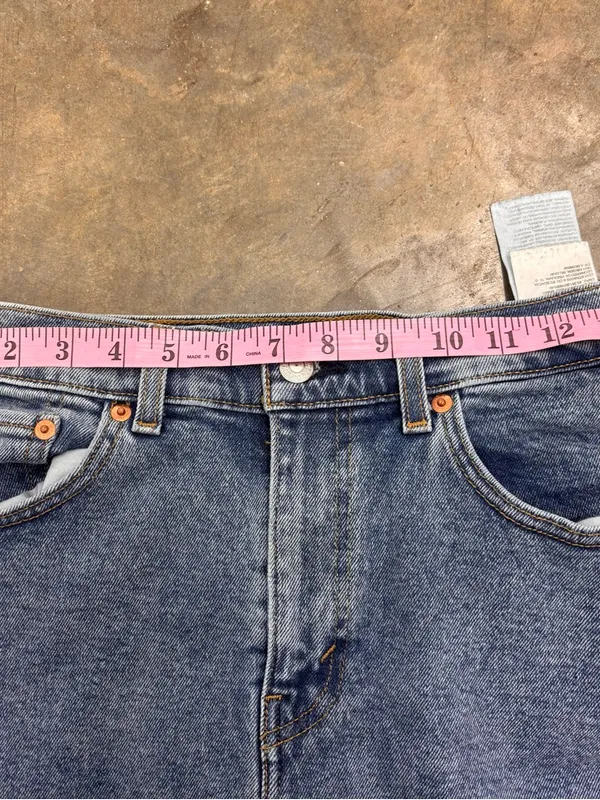 Levi's Premium Mid-Length Western Blue Denim Skirt Medium Wash Womens 28 - Image 8