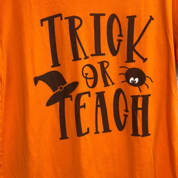 Bella Canvas Medium Halloween Teacher Shirt - Image 2