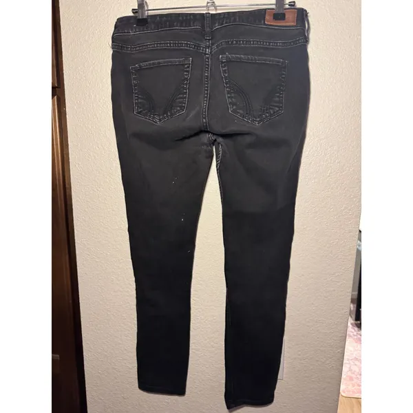 Hollister Low Rise Super Skinny Jeans Womens 9S W29 L28 Faded Black Y2K Denim - Image 3