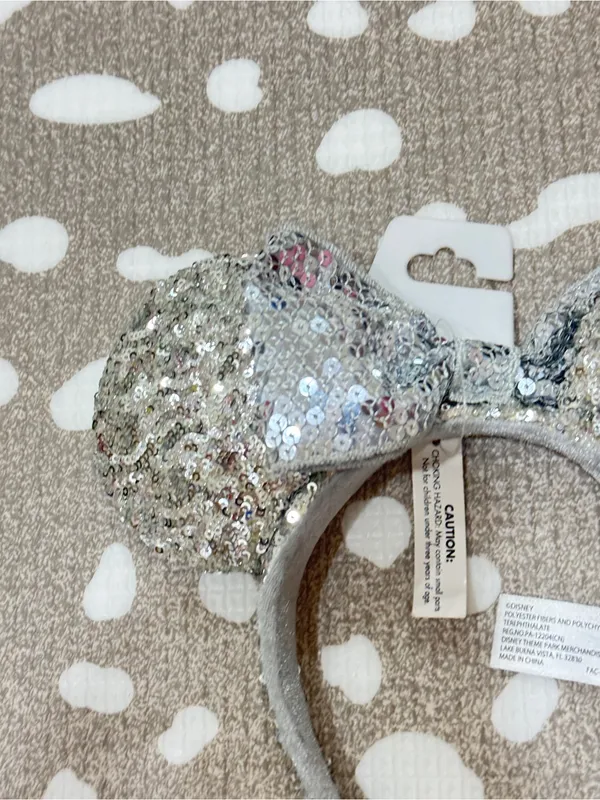 NWT Disney Parks sequined minnie ears headband bow sparkly mickey - Image 2