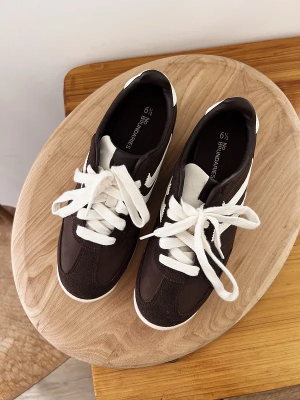 No Boundaries Brown and White Women's Sneakers - Image 4