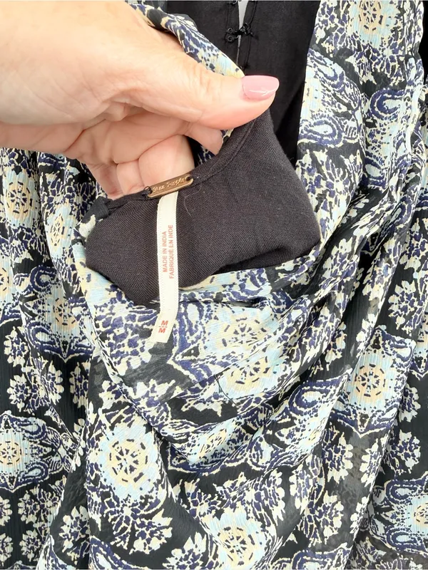 Free People Gabi Tunic Retro Bell Sleeves Ruffled Tiered Dress Size Medium - Image 6