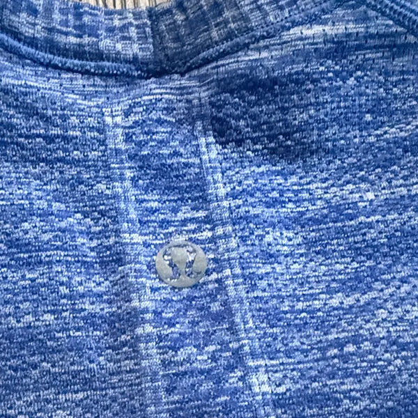 Lululemon Athletica Heathered Blue Short Sleeve Tee Swiftly Short Sleeve Top - Image 3