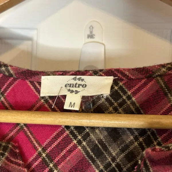 Entro Hot Pink Brown Wool Blend Latest Obsession Ruffle Top - Image 8