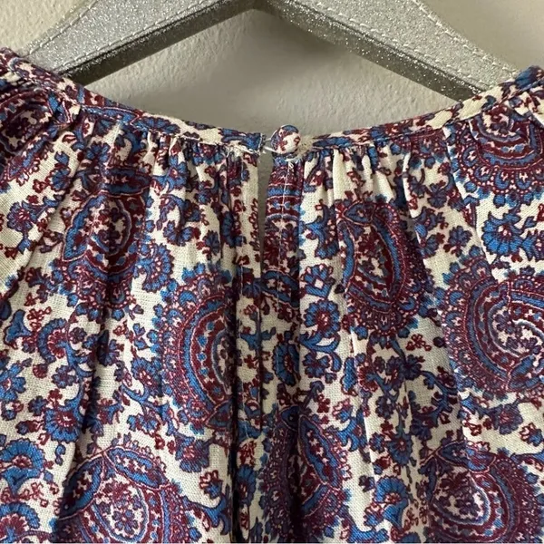 J.Crew Palermo Smocked Waist Mini Dress in Floral Bouquet Linen Sail Blue NEW - Image 4