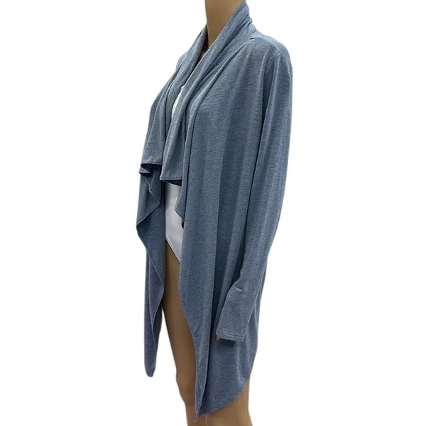 a.n.a Long Sleeve Open Drape Cascade Front Knit Cardigan Sweater Womens Medium - Image 4
