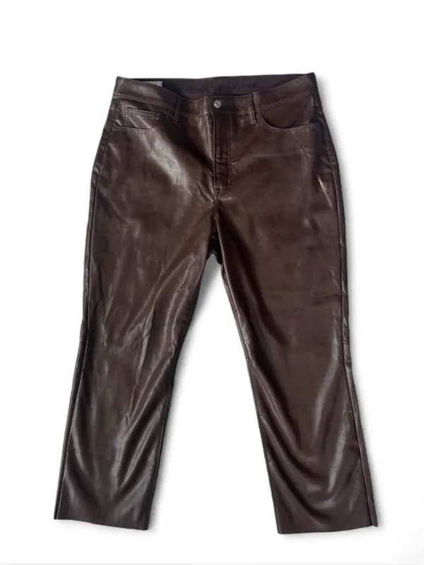 Gap brown faux leather pants - Image 5