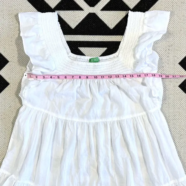 J. Crew Flutter Sleeve Voile Mini Dress in White Large - Image 4