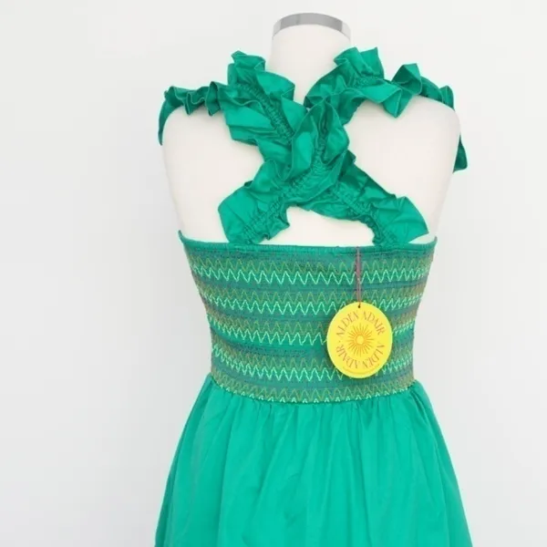 Alden Adair. Frida Ruffle‎ Smocked Midi Dress. - Image 12