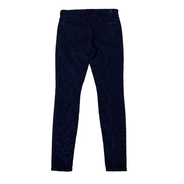 7 For All Mankind Jeans 29 Blue Black Floral Damask Skinny Stretch AU0150149A - Image 4