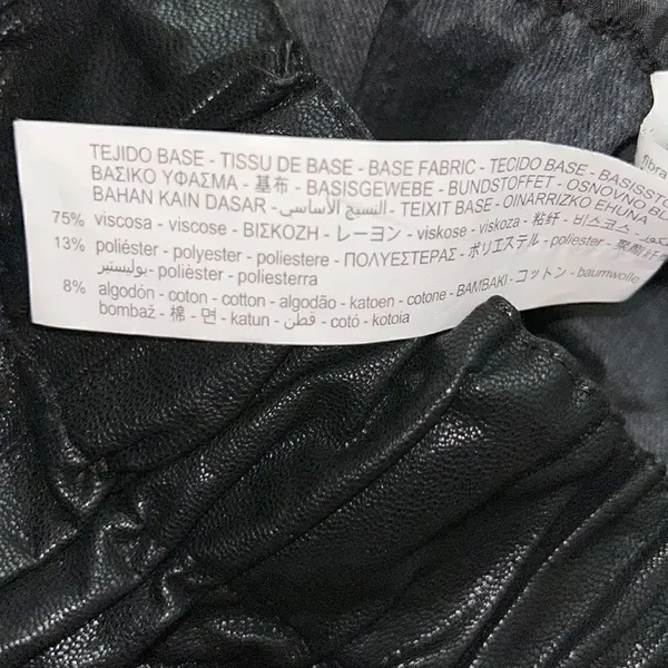 Zara Black Faux Leather Mini Skirt(Size Medium) - Image 5