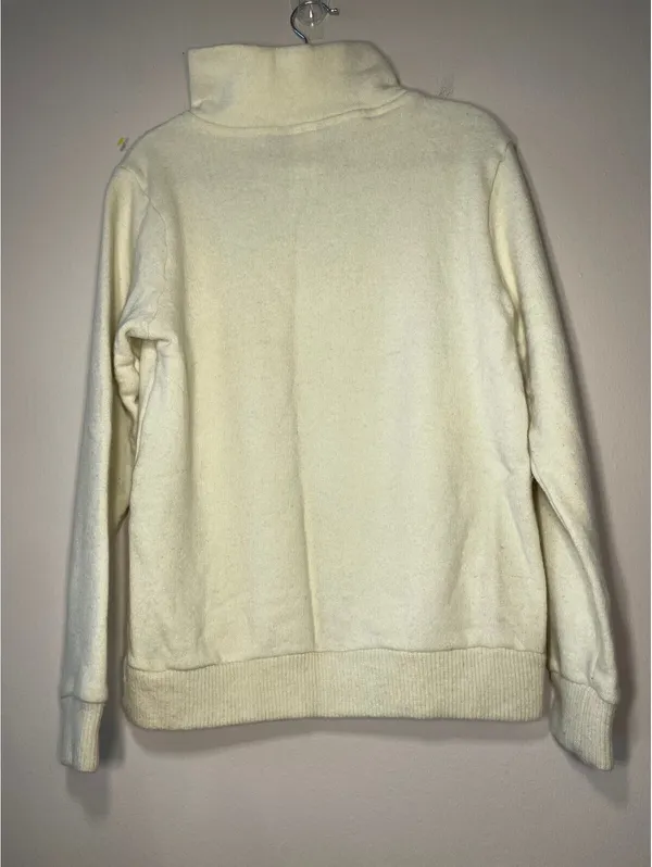 PATAGONIA Woolie Fleece Quarter-Zip Pullover Off-White S - Image 2