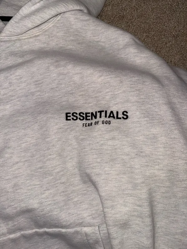 Essentials Grey Fear of God Hoodie - Image 9