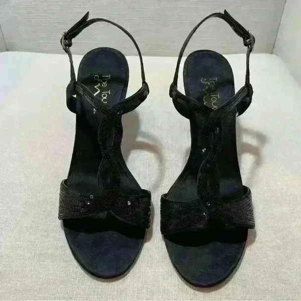 The Touch Of Nina Galinda 1 Black Luster Satin Women’s Heels Size 8.5 - Image 9