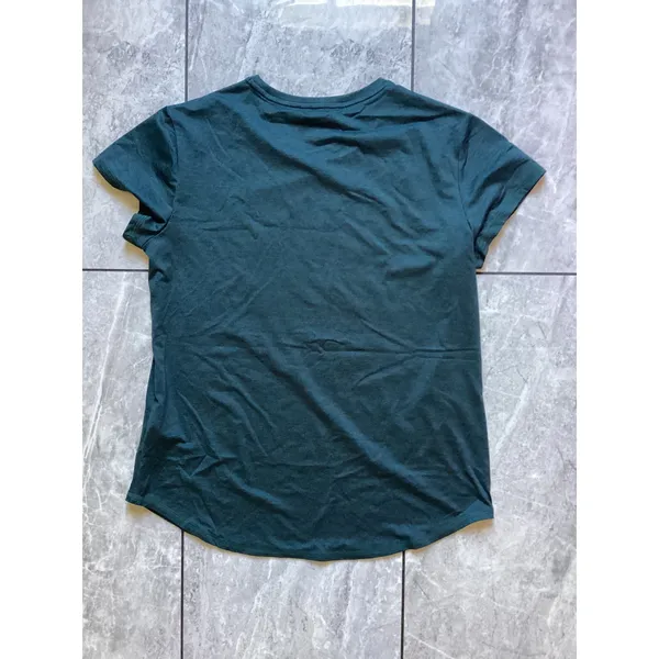 Quince Flowknit Breeze Tee Heather Green Short Sleeve Crew Neck Top LB57601 S - Image 7