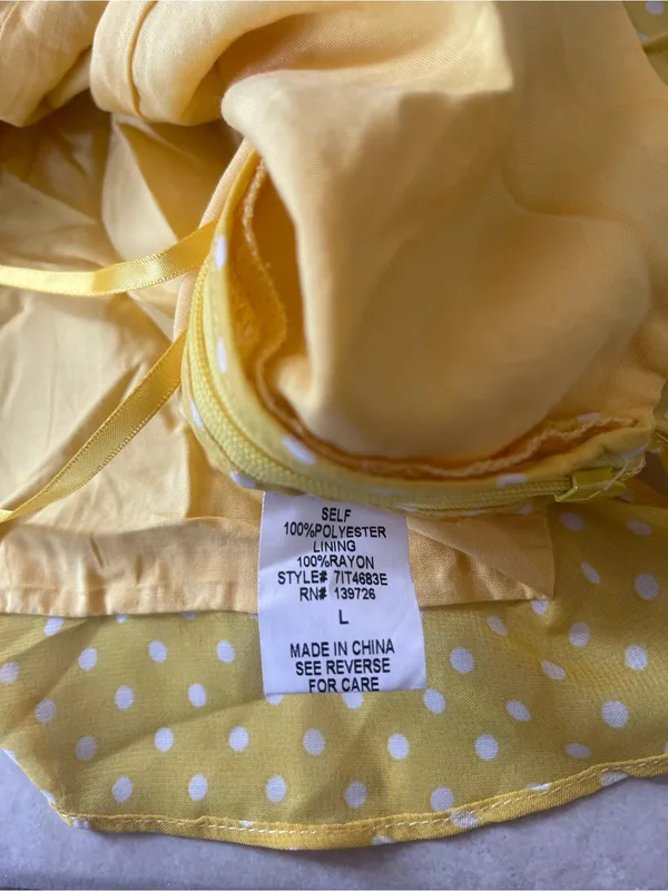 Yellow Polka Dot Ruffle Tie - Image 5