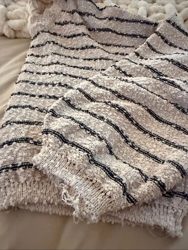 Altar'd State Striped Crewneck Sweater in Beige and Black - Image 8