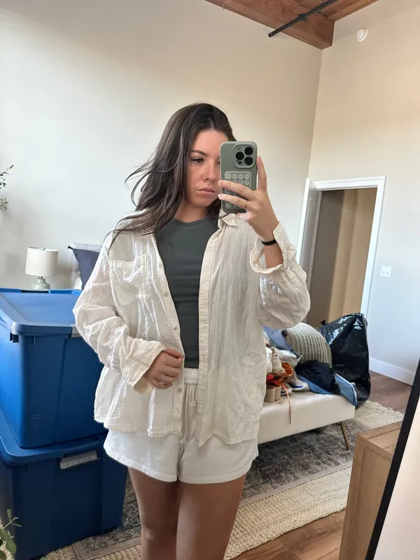 White linen button down - Image 2