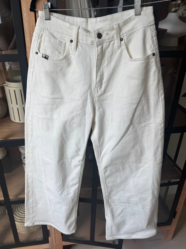 MLB Yankees jeans embroidered barrel wide leg mid rise baggy baseball new york - Image 7