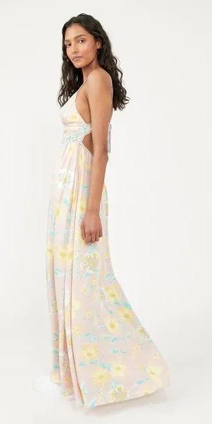 Free People NWT Wisteria Maxi Dress in light combo - Image 3