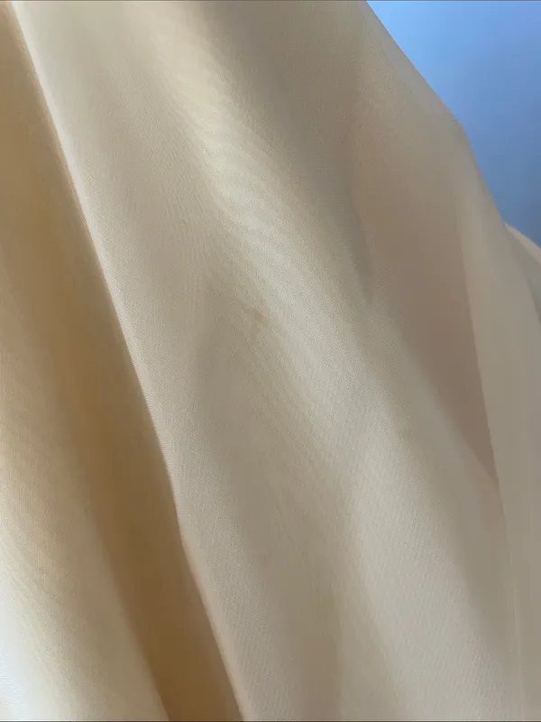 Light Cream Chiffon Skirt -lined- handmade - Image 5