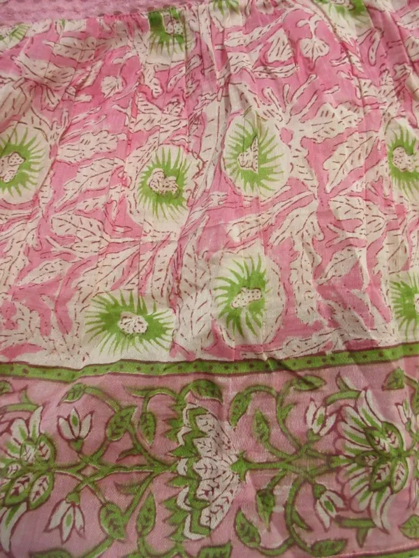 NWT Bell Alicia Bell Strapless Maxi in Pink Blockprint Silk-Cotton Dress S - Image 5