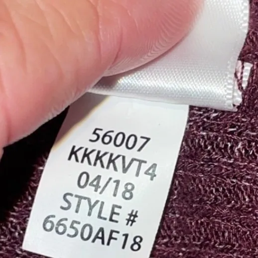 Aeropostale Burgundy Cardigan Sweater Women's Long Sleeve Lightweight Knit - Image 6