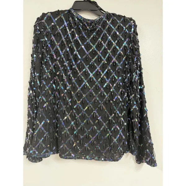 Stenay Womens Black Silk Beaded Jacket Size XL - Image 2