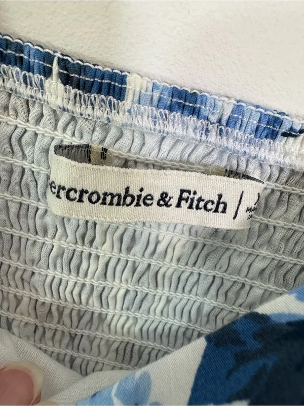 Abercrombie & Fitch Emerson Blue Floral Midi Dress Size XS - Image 9