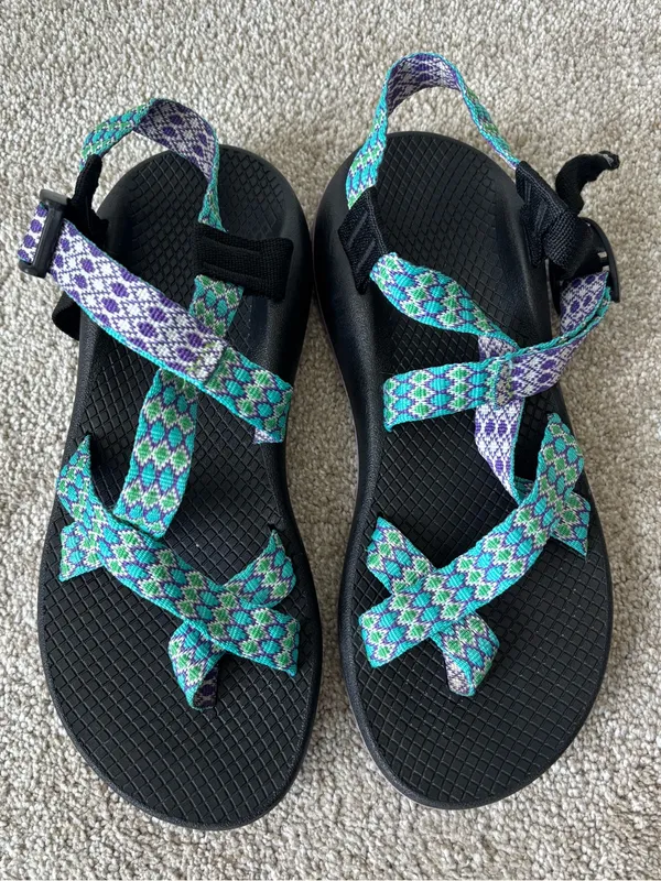Chacos Z/2 Classic Sandals Blue Purple Geometric Strap Outdoor Activewear Water - Image 2