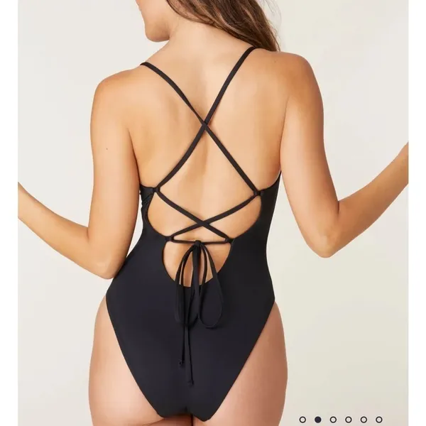 Andie Swim‎ The Fiji One Piece Swimsuit Black size XS NWT minimalist - Image 2