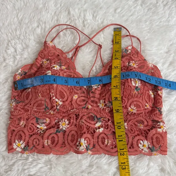 Victoria’s Secret Pink Floral Lace Bralette Size Medium - Image 8