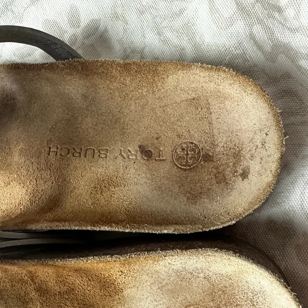 Tory Burch Silver and Brown Sandals - Image 5