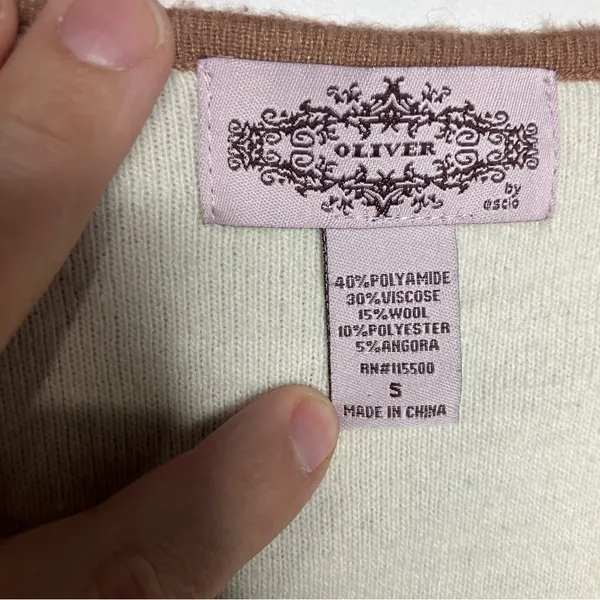 Anthropologie Oliver by Escio‎ wool blend open cardigan sweater size small - Image 2