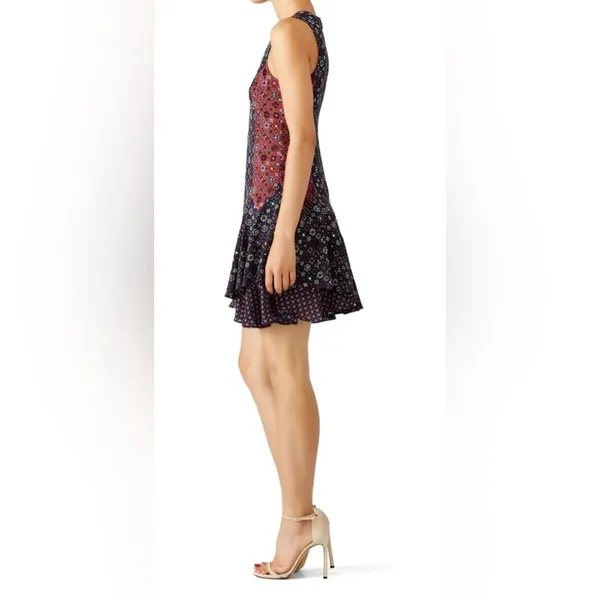 Derek Lam 10 Womens Silk Dress Sz 8 Medallion Print Asymmetric Hem Career Boho - Image 12
