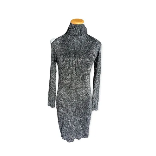 Xhilaration Womens Metallic Cold Shoulder Dress - Sz M - Image 3