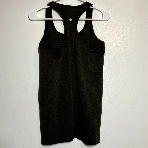Lululemon Swiftly Tech Racerback Dark Olive Black Silverescent Seamless 8 - Image 5