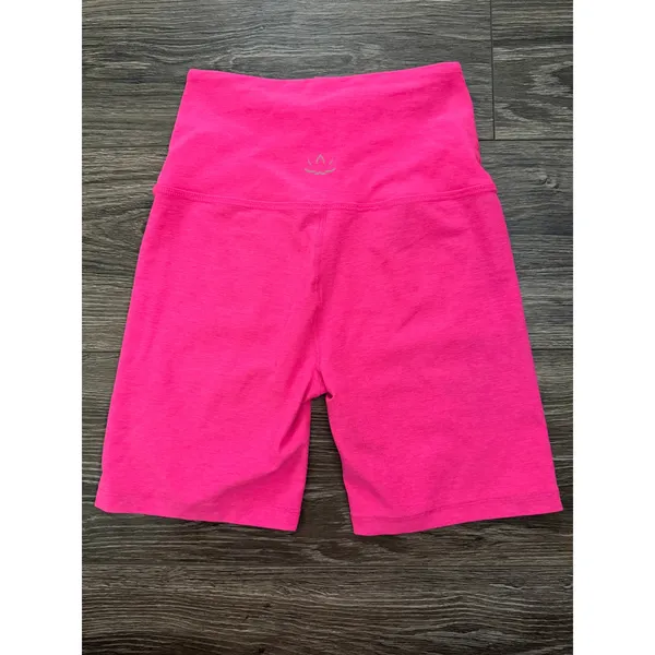Beyond Yoga Women's Spacedye At Your Leisure High Waisted 7" Biker Short Pink - Image 3