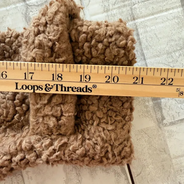Free People Brown Sherpa Button Front Peacoat Cozy Textured Jacket Women Sz S - Image 10