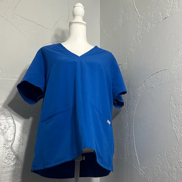 FIGS Royal Blue Scrub Top – Premium Medical Uniform with V-Neck. - Image 7