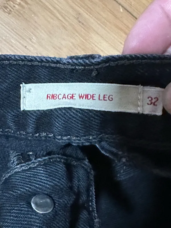 Levi’s Ribcage Wide Leg Black Size 32 Zipper Tall - Image 9