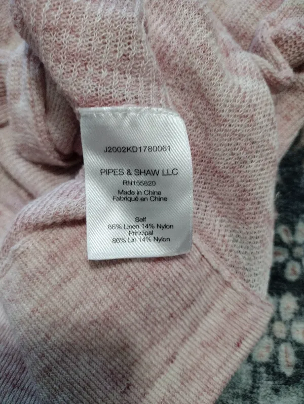 Veronica Beard Pink Twist-Front V-Neck Sweater - Image 4
