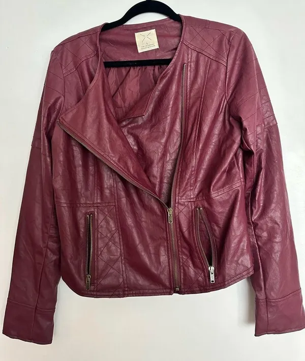 Pins and Needles Vegan Leather Jacket Size L - Image 3