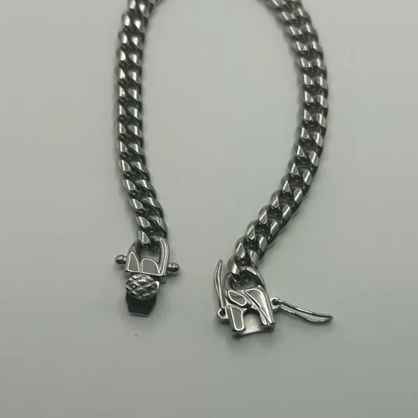 David Yurman 6mm Silver Cuban Link Bracelet 7 Inch Waterproof Hypoallergenic Solid Womens New - Image 5